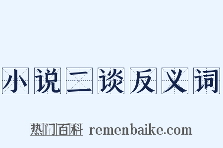 小说二谈反义词是什么意思的图片